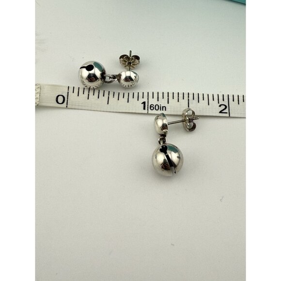 RARE Tiffany & Co. Paloma Picasso Campanitas Bell Drop Dangle Earrings Silver - Picture 7 of 10
